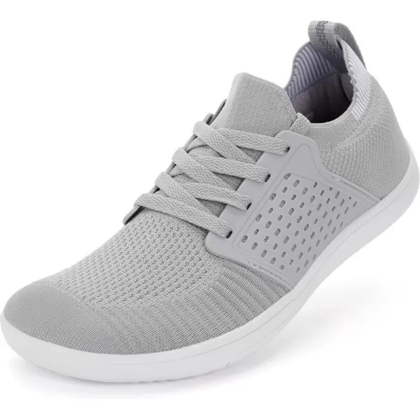 imageWHITIN Womens Wide Minimalist Barefoot Shoes  Zero Drop SoleW85  Light Grey