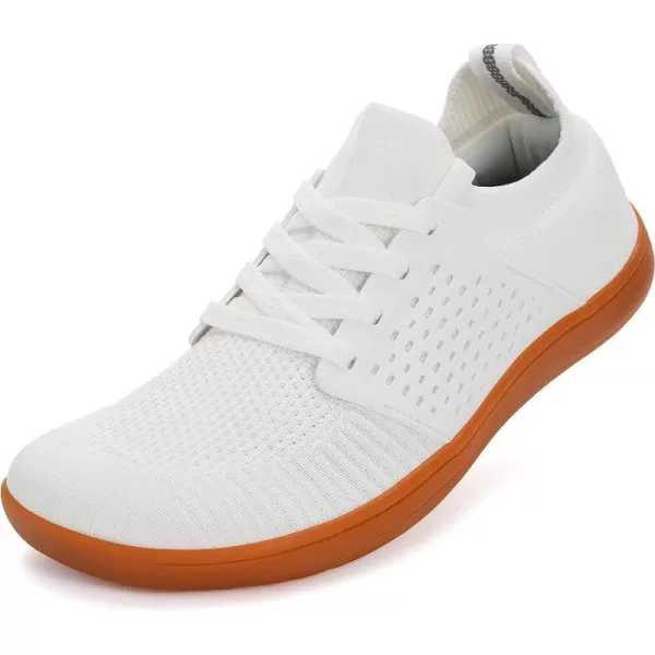 imageWHITIN Womens Wide Minimalist Barefoot Shoes  Zero Drop SoleW85  WhiteGum