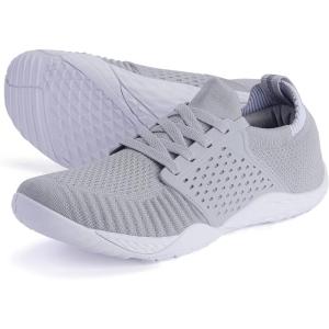 imageWHITIN Mens Barefoot Running Shoes  Minimalist CrossTrainer  Zero Drop SoleW63 Light Grey