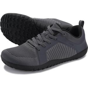 imageWHITIN Mens Barefoot TrailRunning Shoes  Wide ToeBox  ZeroDrop Sole  Optimal TractionW51 Dark Grey