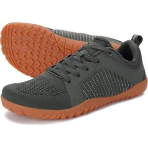 imageWHITIN Mens Barefoot TrailRunning Shoes  Wide ToeBox  ZeroDrop Sole  Optimal TractionW51 Green Gum