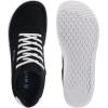 imageWHITIN Mens Wide Barefoot Shoes  Canvas Minimalist Sneakers  Zero Drop SoleW882  Black White Canvas Upper