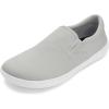 imageWHITIN Mens Wide Slip on Barefoot Shoes  Minimalist Sneakers  Zero DropW863 Grey White