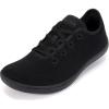 imageWHITIN Wide Toe Box Barefoot Sneakers for Men Minimalist Minimus Zero Drop Sole Shoes Size 11 Width 11W Walking Outdoor Training All Black 45
