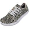 imageWHITIN Womens CanvasLeather Barefoot Shoes  Wide Width Minimalist Sneakers  Classic Fit Low TopW81v2  Canvas Beige Stripes