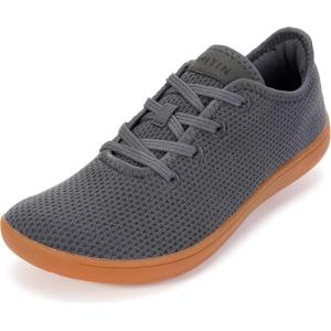 imageWHITIN Wide Toe Box Shoes for Men Minimalist Barefoot Sneakers Zero Drop Sole Minimus Size 11 11W Width Flat Walking Gym Training Grey Gum 45