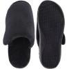 imageWHITIN Womens Orthotic Arch Support Mule Slipper Adjustable Spa House Shoes for Plantar Fasciitis Size 9 Indoor Bedroom Home Outdoor Winter Warm Flat Feet Ladies Slip On Clog Black