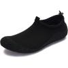 imageWHITIN Water Shoes for Women and Men with Reinforced Toe Cap  MultiPurpose Aqua SocksBlack