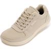 imageWHITIN Wide Toe Box Barefoot Sneakers for Women  Canvas Minimalist ShoesBeige