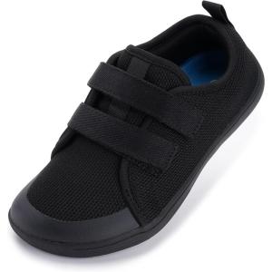 imageWHITIN ToddlerLittleBigKid Wide Barefoot Shoes  BoysGirls Minimalist Sneakers  Splay Naturally  LightweightW81k  All Black