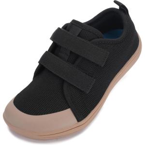 imageWHITIN ToddlerLittleBigKid Wide Barefoot Shoes  BoysGirls Minimalist Sneakers  Splay Naturally  LightweightW81k  Black Brown