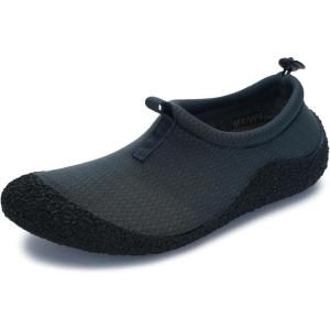 imageWHITIN Water Shoes for Women and Men with Reinforced Toe Cap  MultiPurpose Aqua SocksDark Grey