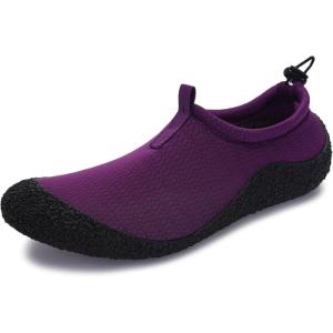 imageWHITIN Water Shoes for Women and Men with Reinforced Toe Cap  MultiPurpose Aqua SocksPurple