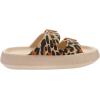 imageWHITIN Double Buckle Slippers for Women Men EVA Foam Adjustable Squishy Slides Cushion Thick Sole Pillow Slides Wide Sandals Leopard