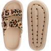 imageWHITIN Double Buckle Slippers for Women Men EVA Slides Adjustable Extremely Comfy Cushion Thick Sole Pillow Wide Sandals Leopard
