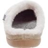 imageWHITIN Women Arch Support Fuzzy Knitted Slipper Warm Slip On House ShoesOatmeal