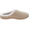imageWHITIN Women Arch Support Fuzzy Knitted Slipper Warm Slip On House ShoesOatmeal