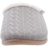 imageWHITIN Women Cozy Fuzzy Knitted Slipper Warm Slip On House Bedroom Shoes with Orthotic Arch Support Size 7 Plantar Fasciitis Ladies Clogs Grey 37