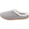 imageWHITIN Women Cozy Fuzzy Knitted Slipper Warm Slip On House Bedroom Shoes with Orthotic Arch Support Size 7 Plantar Fasciitis Ladies Clogs Grey 37