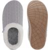 imageWHITIN Women Cozy Fuzzy Knitted Slipper Warm Slip On House Bedroom Shoes with Orthotic Arch Support Size 7 Plantar Fasciitis Ladies Clogs Grey 37