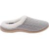imageWHITIN Women Cozy Fuzzy Knitted Slipper Warm Slip On House Bedroom Shoes with Orthotic Arch Support Size 7 Plantar Fasciitis Ladies Clogs Grey 37
