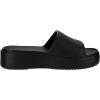 imageWHITIN Womens Platform Sandal Lightweight Waterproof Summer Size 7 Low Wedges Slides Female Comfortable Open Toe Cushioning Soft Slippers All Black