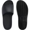 imageWHITIN Womens Platform Sandal Lightweight Waterproof Summer Size 7 Low Wedges Slides Female Comfortable Open Toe Cushioning Soft Slippers All Black