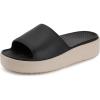 imageWHITIN Platform Arch Support Slides for Woman Size 9 Ladies Wedges Cushion Sandal Female Indoor Beach Slippers Women Comfort Quick Drying Sandles Black