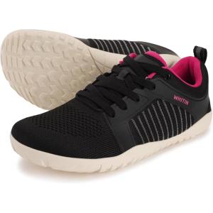 imageWHITIN Womens Wide Barefoot Trail Running Shoes  Minimalist Hiking Footwear  Zero Drop  Flexible TractionFuchsia Black