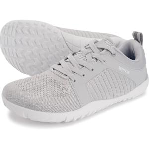 imageWHITIN Womens Wide Barefoot Trail Running Shoes  Minimalist Hiking Footwear  Zero Drop  Flexible TractionLight Grey