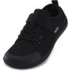 imageWHITIN LittleBig Kid Barefoot Shoes  BoysGirls Laceup Minimalist Sneakers  Wide Toe Box  Natural Flexible FitW8k6  All Black