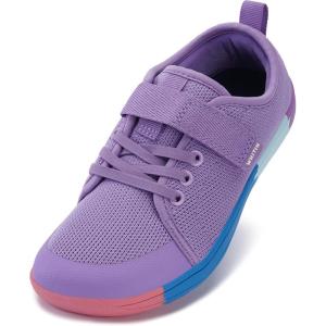 imageWHITIN LittleBig Kid Barefoot Shoes  BoysGirls Laceup Minimalist Sneakers  Wide Toe Box  Natural Flexible FitW8k6  Purple Multi