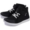 imageWHITIN GirlsBoys Barefoot Shoes High Top Sneakers Kids Wide Toe Box Size 5 Big Minimalist Zero Drop Sports Tennis Running Jogging Skate Athletic Black White 37
