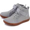 imageWHITIN KidsToddler Wide Barefoot Shoes  GirlsBoys Classic High Top Sneakers  Wide Foot Freedom  Natural GrowthW8k21  Grey Multi