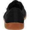 imageWHITIN Mens Wide Canvas Barefoot Sneakers  Zero Drop Sole  Minimalist FootwearW872  Black Gum Knit Upper