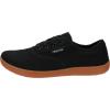 imageWHITIN Mens Wide Canvas Barefoot Sneakers  Zero Drop Sole  Minimalist FootwearW872  Black Gum Knit Upper