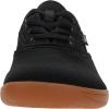 imageWHITIN Mens Wide Canvas Barefoot Sneakers  Zero Drop Sole  Minimalist FootwearW872  Black Gum Knit Upper