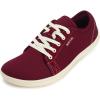 imageWHITIN Mens Wide Minimalist Barefoot Sneakers  Zero Drop Sole  Optimal RelaxationW81 Red Beige