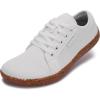 imageWHITIN Mens Wide Minimalist Barefoot Sneakers  Zero Drop Sole  Optimal RelaxationW81 White Gum