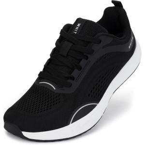 imageWHITIN Mens Zero Drop Running Shoes  Wide Toe BoxBlack White