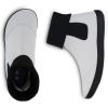imageWHITIN Womens Wide Barefoot Ankle Boots  Minimalist Chelsea Styles  Zero Drop  Stacked Socklike CuffsW821  White Black