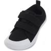 imageWHITIN ToddlerBoysGirls Barefoot Shoes  Kids Wide Width Minimalist Sneakers  Classic Canvas  Supports Natural Foot GrowthW8k8  Black White