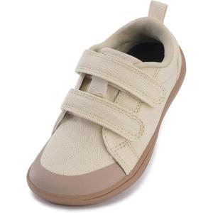 imageWHITIN ToddlerBoysGirls Barefoot Shoes  Kids Wide Width Minimalist Sneakers  Classic Canvas  Supports Natural Foot GrowthW8k8  Beige Brown