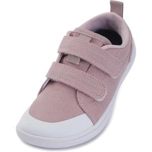 imageWHITIN ToddlerBoysGirls Barefoot Shoes  Kids Wide Width Minimalist Sneakers  Classic Canvas  Supports Natural Foot GrowthW8k8  Pink