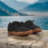 imageWHITIN Mens Minimalist Trail Runner  Wide Toe Box  Barefoot InspiredBlack Gum