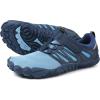 imageWHITIN Mens Trail Running Shoes Minimalist Barefoot Wide Width Toe Box Gym Workout Fitness Low Zero Drop Comfy Lite Tennis FiveFingers Blue Size 10
