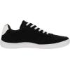 imageWHITIN Wide Toe Box Barefoot Sneakers for Women  Lightweight Canvas Minimalist ShoesBlack White