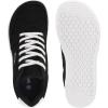 imageWHITIN Wide Toe Box Barefoot Sneakers for Women  Lightweight Canvas Minimalist ShoesBlack White