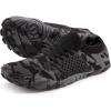 imageWHITIN Mens Wide Toe Box Barefoot ampamp Minimalist Shoe  Zero Drop SoleCamo Black
