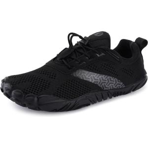 imageWHITIN Mens Minimalist Trail Running Shoes  Wide Toe Box  Optimal BarefootFeelW20 All Black